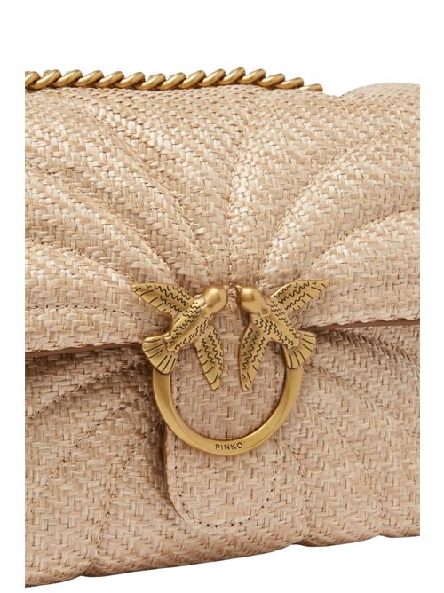 Borsa media Classic Love Puff in rafia Beige PINKO | 100038 A2C8C50Q